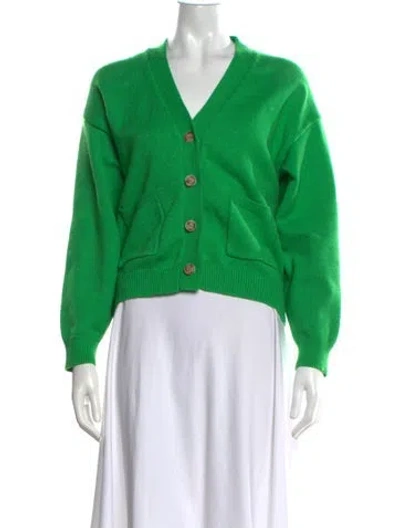 Pre-owned Astr V-neck Sweater In Green