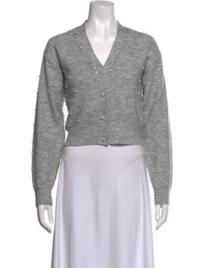 Pre-owned Astr V-neck Sweater In Grey