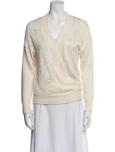 Pre-owned Astr V-neck Sweater In Neutral