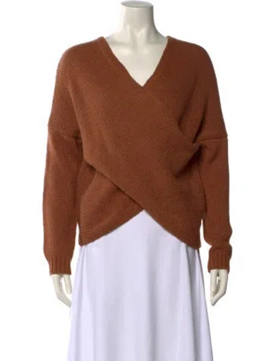 Pre-owned Astr V-neck Sweater In Neutral