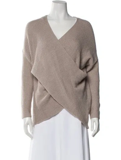Pre-owned Astr V-neck Sweater In Neutral