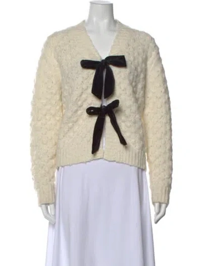 Pre-owned Astr V-neck Sweater In Neutral