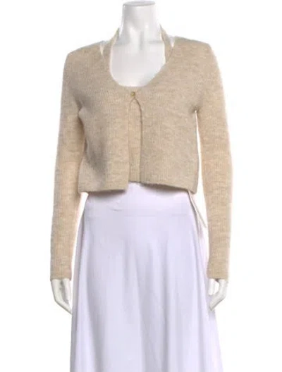 Pre-owned Astr V-neck Sweater In Neutral
