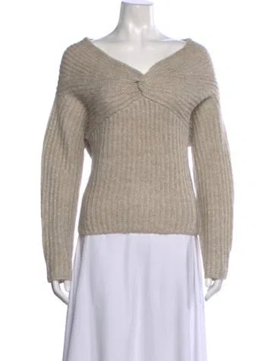 Pre-owned Astr V-neck Sweater In Neutral