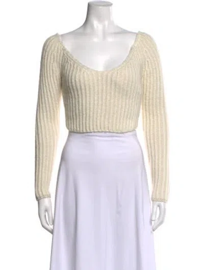 Pre-owned Astr V-neck Sweater In Neutral