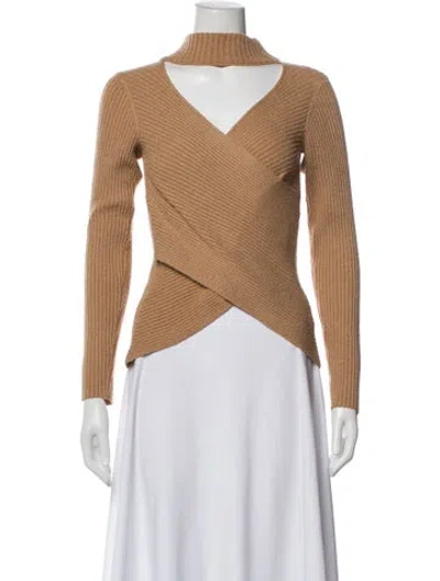 Pre-owned Astr V-neck Sweater In Neutrals