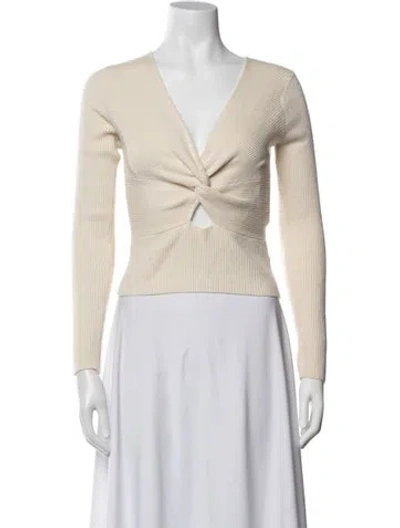 Pre-owned Astr V-neck Sweater In Neutrals