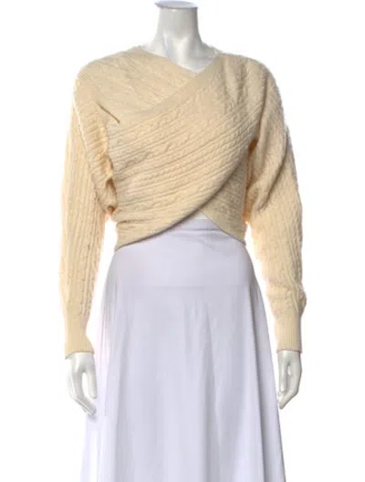 Pre-owned Astr V-neck Sweater In Neutrals