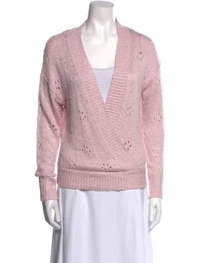 Pre-owned Astr V-neck Sweater In Pink