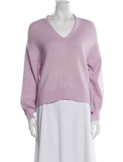 Pre-owned Astr V-neck Sweater In Purple