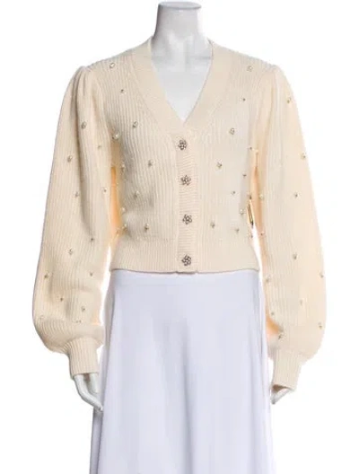 Pre-owned Astr V-neck Sweater W/ Tags In Neutral