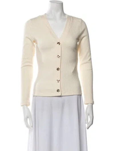 Pre-owned Astr V-neck Sweater In White