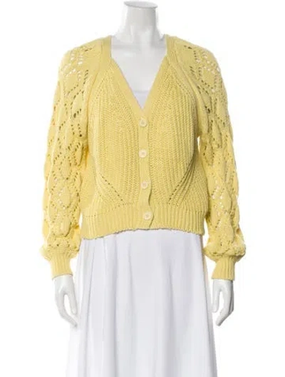 Pre-owned Astr V-neck Sweater In Yellow
