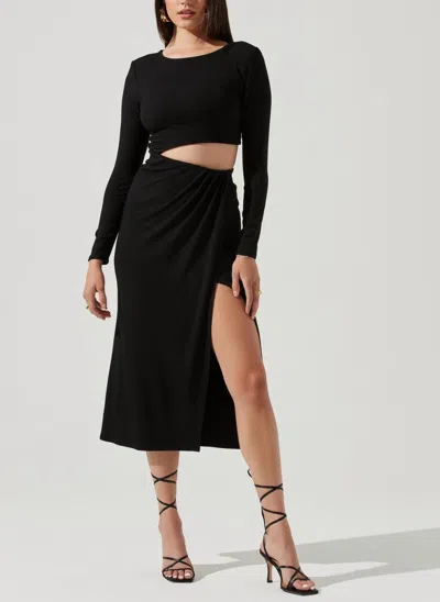 Astr Westwood Midi Dress In Black