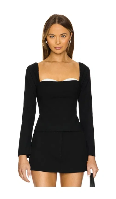 Astr Whitley Top In Black And White