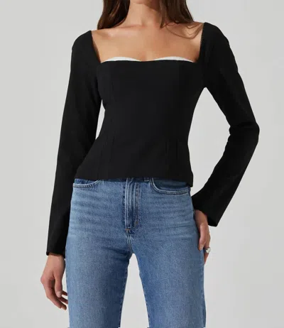 Astr Whitley Top In Black