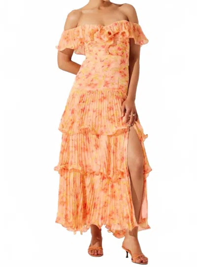 ASTR WILDER DRESS IN CORAL FLORAL