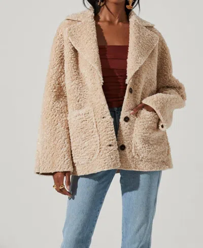 Astr Willow Jacket In Natural In Beige