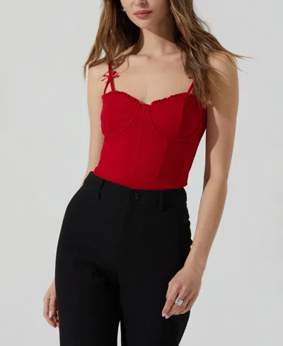 Astr The Label Adana Corset Camisole In Red