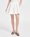 Astr Women's Antheia Pleated Mini Skirt In White