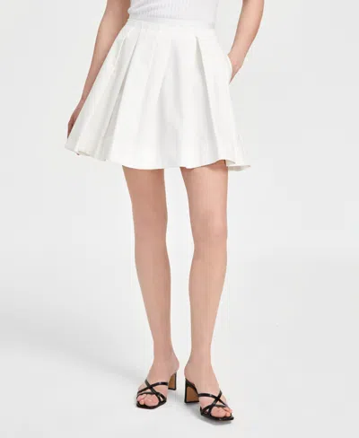 Astr Women's Antheia Pleated Mini Skirt In White
