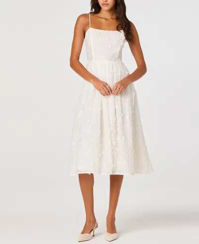 Astr Women's Avani Square Neck Dress In White