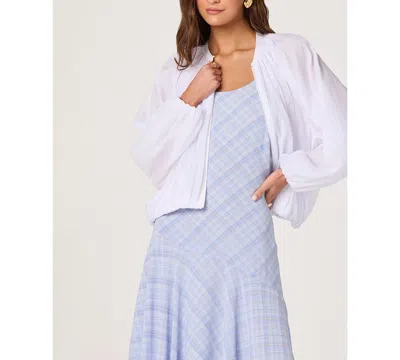 Astr Women's Blanche Collared Nylon Jacket In Blue