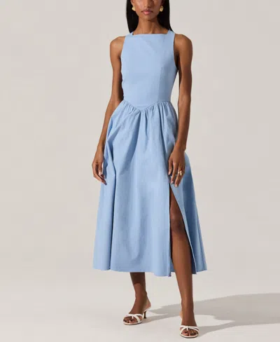 Astr Women's Bow-back Apron Dress