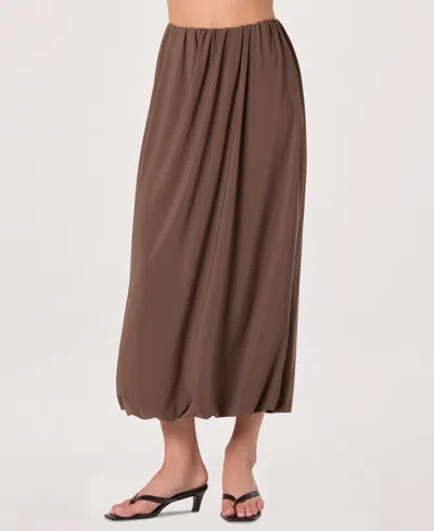 Astr Women's Bubble Hem Midi Skirt In Brown