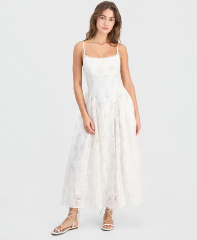 Astr Women's Caerwyn Square Neck Sleeveless Midi Dress In White