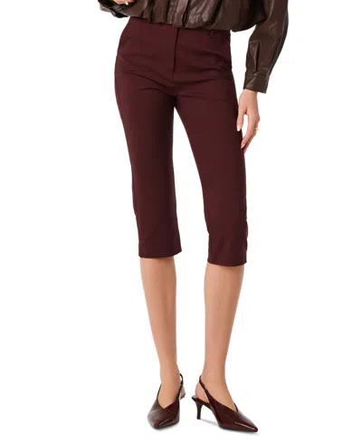 Astr Women's Cardin High-rise Capri Pants In Wine