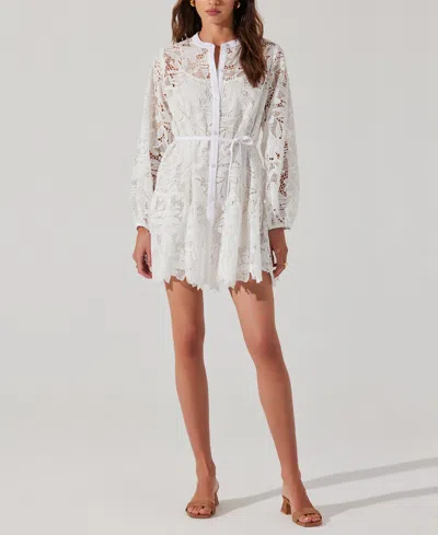 Astr Women's Celie Lace Mini Dress In White
