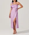 Astr The Label Cersei Satin Midi Dress In Purple