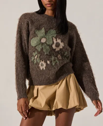 ASTR WOMEN'S CONETTA LONG-SLEEVE SWEATER