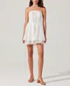Astr The Label Deasia Eyelet Embroidery Strapless Minidress