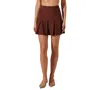 Astr The Label Denisa Pleated Miniskirt In Mulberry
