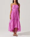Astr Elisha Midi Dress In Magenta