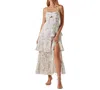 Astr The Label Emmi Floral Print Ruffle Dress In Multi