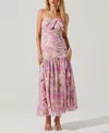 Astr The Label Estefany Floral Strapless Maxi Dress In Pink