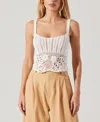 Astr Women's Everly Cotton Cropped Sweater Top In Neutral