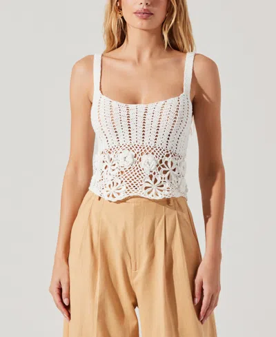 Astr Women's Everly Cotton Cropped Sweater Top