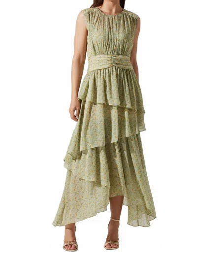 Astr Women's Floral Dress In Blue Yellow Green