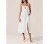 Astr The Label Helia Sleeveless A-line Dress In White