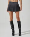 Astr Madi Pleated Skort In Gray In Gray
