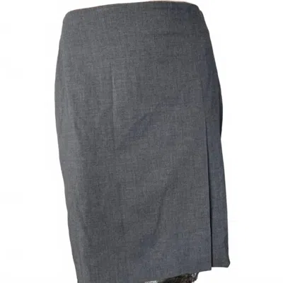 Astr Women's Itzayana Pencil Skirt With Lace Trim In Charcoal In Gray