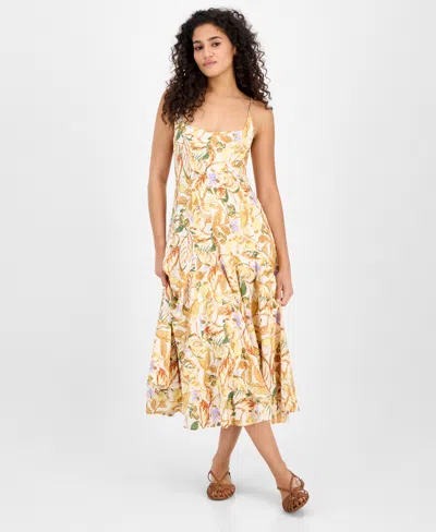 ASTR WOMEN'S JALEYAH SQUARE-NECK SLEEVELESS DRESS