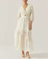 Astr The Label Jesalyn Cutout Detail Eyelet Dress In Cream