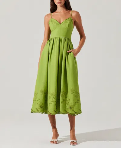 Astr Women's Kaidi Embroidered Midi Dress