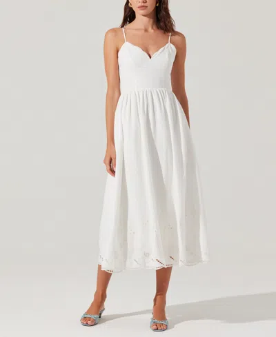 Astr Women's Kaidi Embroidered Midi Dress