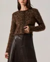 Astr The Label Katria Fuzzy Cheetah Print Cardigan In Multi